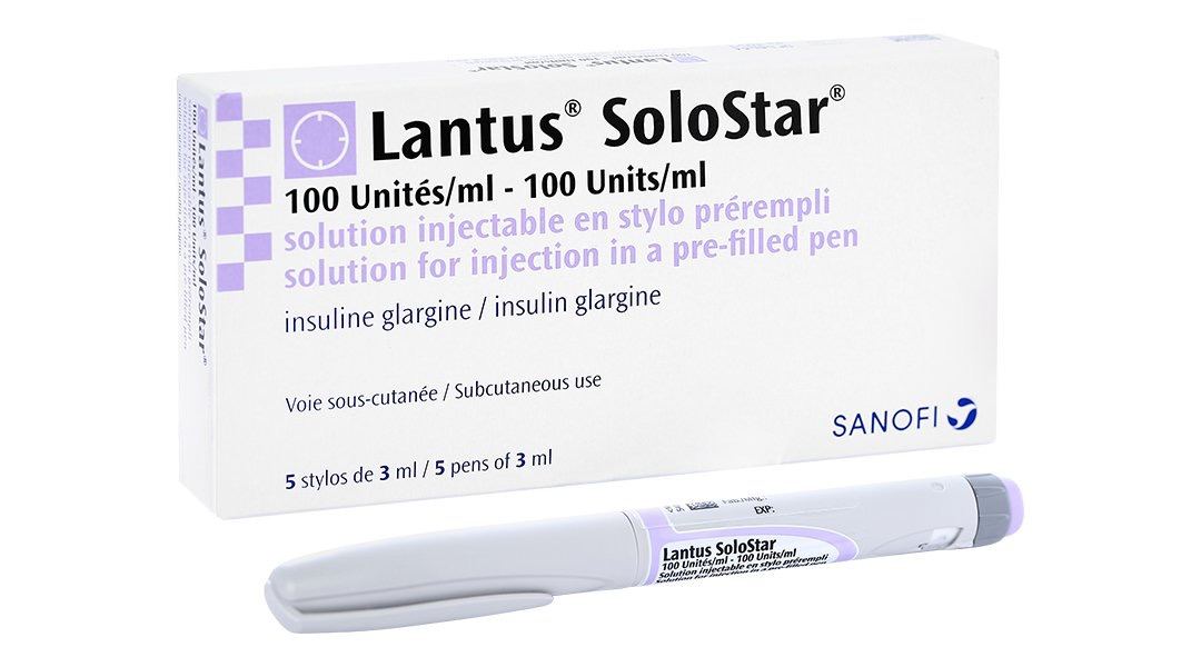 Lantus SoloStar 100 Units/mL (5 Pens of 3 mL) Insulin Glargine, Sanofi