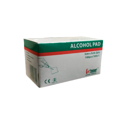 Alcohol Pad 3cmx3cm 2ply 100Pcs Box TOVPET.COM